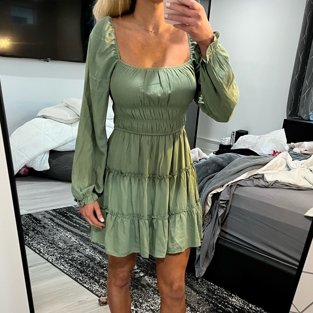 Green Babydoll Dress